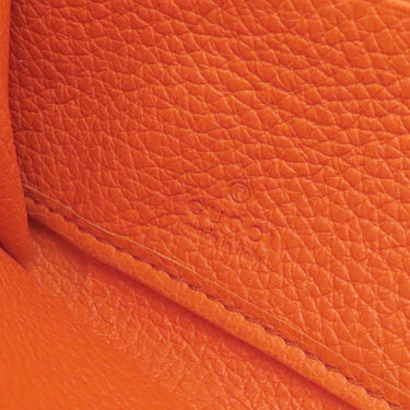 グッチ GUCCI ロゴ ジップアラウンド ウォレット 658691 オレンジ レザー 長財布 ゴールド金具 ラウンドファスナー