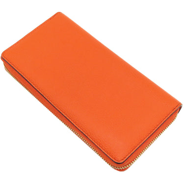 グッチ GUCCI ロゴ ジップアラウンド ウォレット 658691 オレンジ レザー 長財布 ゴールド金具 ラウンドファスナー