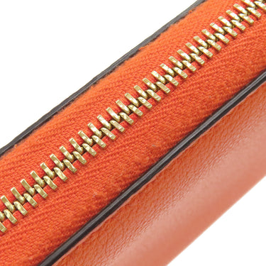 グッチ GUCCI ロゴ ジップアラウンド ウォレット 658691 オレンジ レザー 長財布 ゴールド金具 ラウンドファスナー