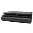 グッチ GUCCI ロゴ ミニ ウォレット 736151 ブラック レザー 三つ折り財布 ゴールド金具 黒 コンパクト