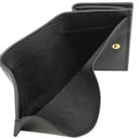 グッチ GUCCI ロゴ ミニ ウォレット 736151 ブラック レザー 三つ折り財布 ゴールド金具 黒 コンパクト