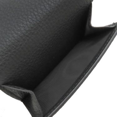 グッチ GUCCI ロゴ ミニ ウォレット 736151 ブラック レザー 三つ折り財布 ゴールド金具 黒 コンパクト