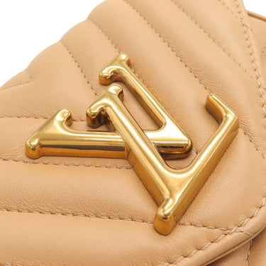 ルイヴィトン LOUIS VUITTON ニューウェーブ ミュルティ ポシェット M58941 アリゾナベージュ カーフスキン ショルダーバッグ ゴールド金具 LVロゴ