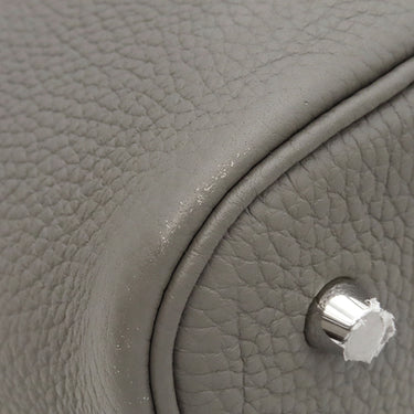 エルメス HERMES ピコタンロックMM グリメイヤー トリヨンクレマンス ハンドバッグ シルバー金具