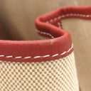 エルメス HERMES ガーデンパーティーPM ルージュデュセス×エクリュ トワルアッシュ ネゴンダ トートバッグ シルバー金具 赤 トワルH