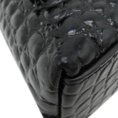 バレンシアガ BALENCIAGA ダウンタウン チェーンショルダーバッグ XS 689121 ブラック レザー ショルダーバッグ ヴィンテージ金具 黒 クロコ型押し