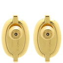 エルメス HERMES ミニマイヨン ブラックXゴールド GP エナメル ピアス ゴールド金具 シェーヌダンクル 黒