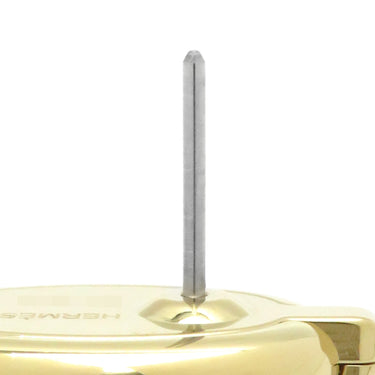 エルメス HERMES ミニマイヨン ブラックXゴールド GP エナメル ピアス ゴールド金具 シェーヌダンクル 黒