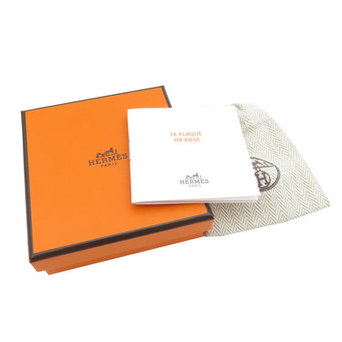 エルメス HERMES ミニマイヨン ブラックXゴールド GP エナメル ピアス ゴールド金具 シェーヌダンクル 黒