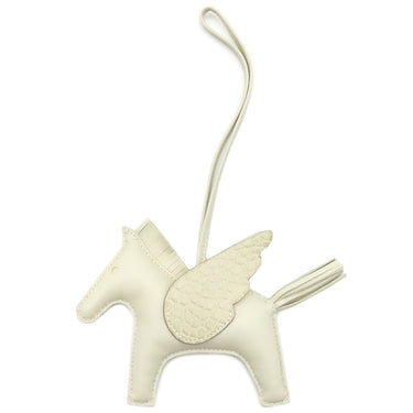 エルメス HERMES ロデオMM ペガサス タッチ クレ アリゲーター アニューミロ バッグチャーム オフホワイト クロコ