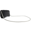 バレンシアガ BALENCIAGA アワーグラス 656050 ブラック ベルベット チェーンウォレット シルバー金具 黒 チェーンショルダー