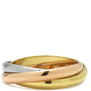 カルティエ Cartier トリニティSM ホワイトゴールドXイエローゴールドXピンクゴールド K18WG K18YG K18PG #54(JP14) リング 指輪 3連 3カラー 日付・イニシャルの刻印あり 14号