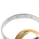 カルティエ Cartier トリニティSM ホワイトゴールドXイエローゴールドXピンクゴールド K18WG K18YG K18PG #54(JP14) リング 指輪 3連 3カラー 日付・イニシャルの刻印あり 14号