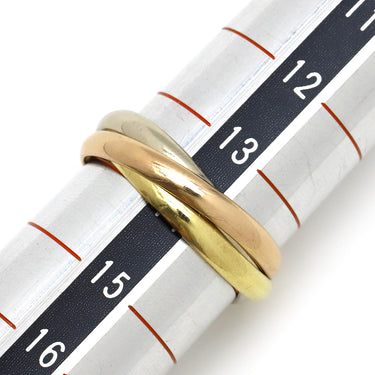 カルティエ Cartier トリニティSM ホワイトゴールドXイエローゴールドXピンクゴールド K18WG K18YG K18PG #54(JP14) リング 指輪 3連 3カラー 日付・イニシャルの刻印あり 14号
