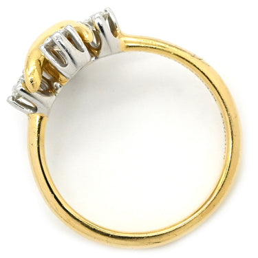 ティファニー Tiffany & Co ジャン シュランバージェ イエローゴールドXプラチナシルバー K18YG Pt950 ダイヤモンド リング 指輪 4Pダイヤ 750 5号