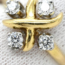 ティファニー Tiffany & Co ジャン シュランバージェ イエローゴールドXプラチナシルバー K18YG Pt950 ダイヤモンド リング 指輪 4Pダイヤ 750 5号