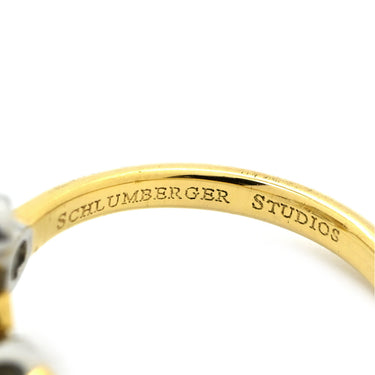 ティファニー Tiffany & Co ジャン シュランバージェ イエローゴールドXプラチナシルバー K18YG Pt950 ダイヤモンド リング 指輪 4Pダイヤ 750 5号