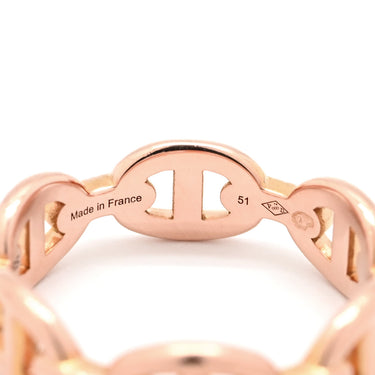 エルメス HERMES シェーヌダンクル アンシェネ PM ピンクゴールド K18PG #51(JP11) リング 指輪 750 PG 11号