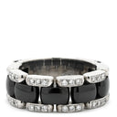 シャネル CHANEL ウルトラ コレクション MM ダイヤリング J2637 ブラックXホワイトゴールド K18WG セラミック ダイヤモンド T51(JP11) リング 指輪 黒 18K AU750 11.5号