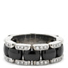 シャネル CHANEL ウルトラ コレクション MM ダイヤリング J2637 ブラックXホワイトゴールド K18WG セラミック ダイヤモンド T51(JP11) リング 指輪 黒 18K AU750 11.5号