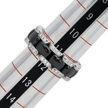 シャネル CHANEL ウルトラ コレクション MM ダイヤリング J2637 ブラックXホワイトゴールド K18WG セラミック ダイヤモンド T51(JP11) リング 指輪 黒 18K AU750 11.5号