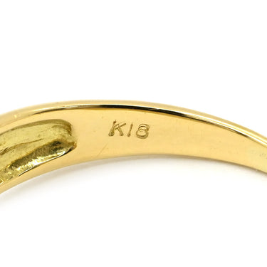 ノンブランド NON BRAND ダイヤリング イエローゴールド K18YG ダイヤモンド リング 指輪 10P 10粒 10号