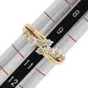 ノンブランド NON BRAND ダイヤリング イエローゴールド K18YG ダイヤモンド リング 指輪 10P 10粒 10号