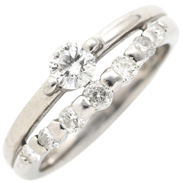 ノンブランド NON BRAND ダイヤリング プラチナシルバー Pt900 ダイヤモンド リング 指輪 8石 8粒 9号