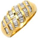 ノンブランド NON BRAND ダイヤリング イエローゴールド K18YG ダイヤモンド リング 指輪 14号