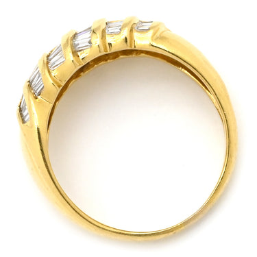 ノンブランド NON BRAND ダイヤリング イエローゴールド K18YG ダイヤモンド リング 指輪 14号