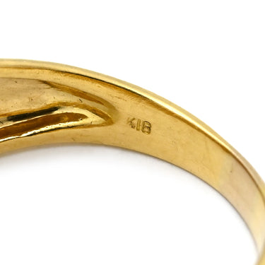 ノンブランド NON BRAND ダイヤリング イエローゴールド K18YG ダイヤモンド リング 指輪 14号