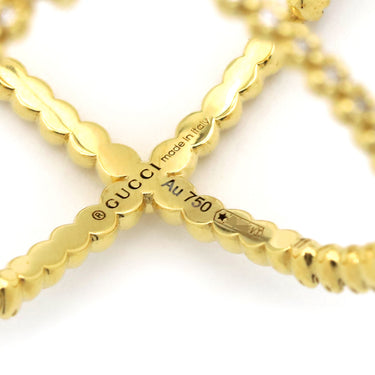 グッチ GUCCI GGランニング イエローゴールド K18YG ダイヤモンド #11 リング 指輪 750YG AU750 10号