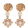 グッチ GUCCI GG フローラ ドロップ ピンクゴールド K18PG ダイヤモンド ピアス Au750 GG 花モチーフ ダイヤモンド