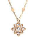 グッチ GUCCI GG フローラ ピンクゴールド K18PG ダイヤモンド ネックレス Au750 GG 花モチーフ ダイヤモンド