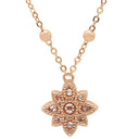 グッチ GUCCI GG フローラ ピンクゴールド K18PG ダイヤモンド ネックレス Au750 GG 花モチーフ ダイヤモンド