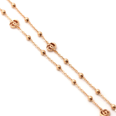 グッチ GUCCI GG フローラ ピンクゴールド K18PG ダイヤモンド ネックレス Au750 GG 花モチーフ ダイヤモンド