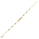 グッチ GUCCI リンクトゥラブ イエローゴールド K18YG グリーントルマリン ブレスレット Au750 18K バゲット トルマリン