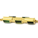 グッチ GUCCI リンクトゥラブ イエローゴールド K18YG グリーントルマリン ブレスレット Au750 18K バゲット トルマリン