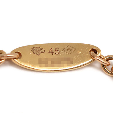 クリスチャン・ディオール Christian Dior ローズ デ ヴァン チェーンリング パールホワイト×ローズゴールド K18RG ダイヤモンド ピンクマザーオブパール #45(JP5) リング 指輪 750 RG ピンクシェル ダイヤ 1P 6号