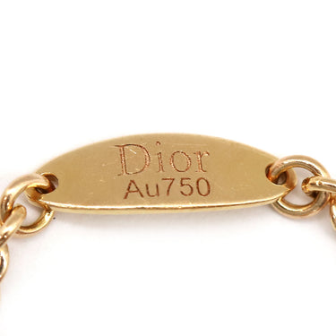 クリスチャン・ディオール Christian Dior ローズ デ ヴァン チェーンリング パールホワイト×ローズゴールド K18RG ダイヤモンド ピンクマザーオブパール #45(JP5) リング 指輪 750 RG ピンクシェル ダイヤ 1P 6号