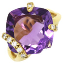 シャネル CHANEL アメジスト ダイヤ リング パープルXイエローゴールド K18YG アメジスト ダイヤモンド #48(JP8) リング 指輪 紫 18K 750YG 8号