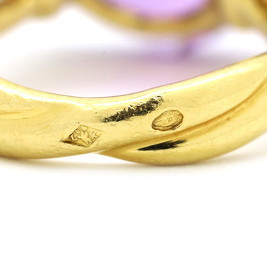 シャネル CHANEL アメジスト ダイヤ リング パープルXイエローゴールド K18YG アメジスト ダイヤモンド #48(JP8) リング 指輪 紫 18K 750YG 8号