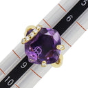 シャネル CHANEL アメジスト ダイヤ リング パープルXイエローゴールド K18YG アメジスト ダイヤモンド #48(JP8) リング 指輪 紫 18K 750YG 8号