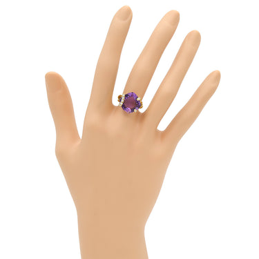 シャネル CHANEL アメジスト ダイヤ リング パープルXイエローゴールド K18YG アメジスト ダイヤモンド #48(JP8) リング 指輪 紫 18K 750YG 8号