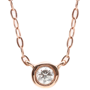 4℃ 4℃ ピンクゴールド K18PG ダイヤモンド ネックレス Au750 K18 PG 1P 一粒 ダイヤ