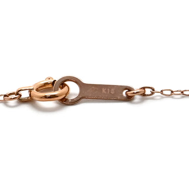 4℃ 4℃ ピンクゴールド K18PG ダイヤモンド ネックレス Au750 K18 PG 1P 一粒 ダイヤ