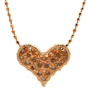 ノンブランド NON BRAND ハート ダイヤ ピンクゴールド K18PG ダイヤモンド ネックレス 18K 750 18金