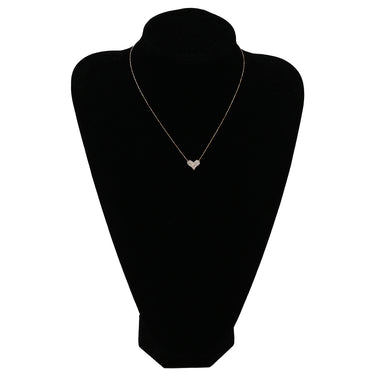 ノンブランド NON BRAND ハート ダイヤ ピンクゴールド K18PG ダイヤモンド ネックレス 18K 750 18金