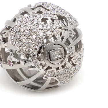 ラザール ダイヤモンド LAZARE DIAMOND ラザール キャプラン 100周年 アース ペンダントトップ プラチナシルバー Pt950 ダイヤモンド ペンダントトップ 地球儀