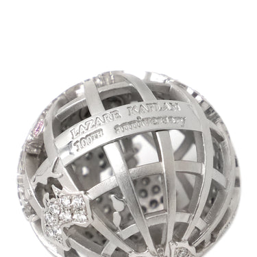 ラザール ダイヤモンド LAZARE DIAMOND ラザール キャプラン 100周年 アース ペンダントトップ プラチナシルバー Pt950 ダイヤモンド ペンダントトップ 地球儀